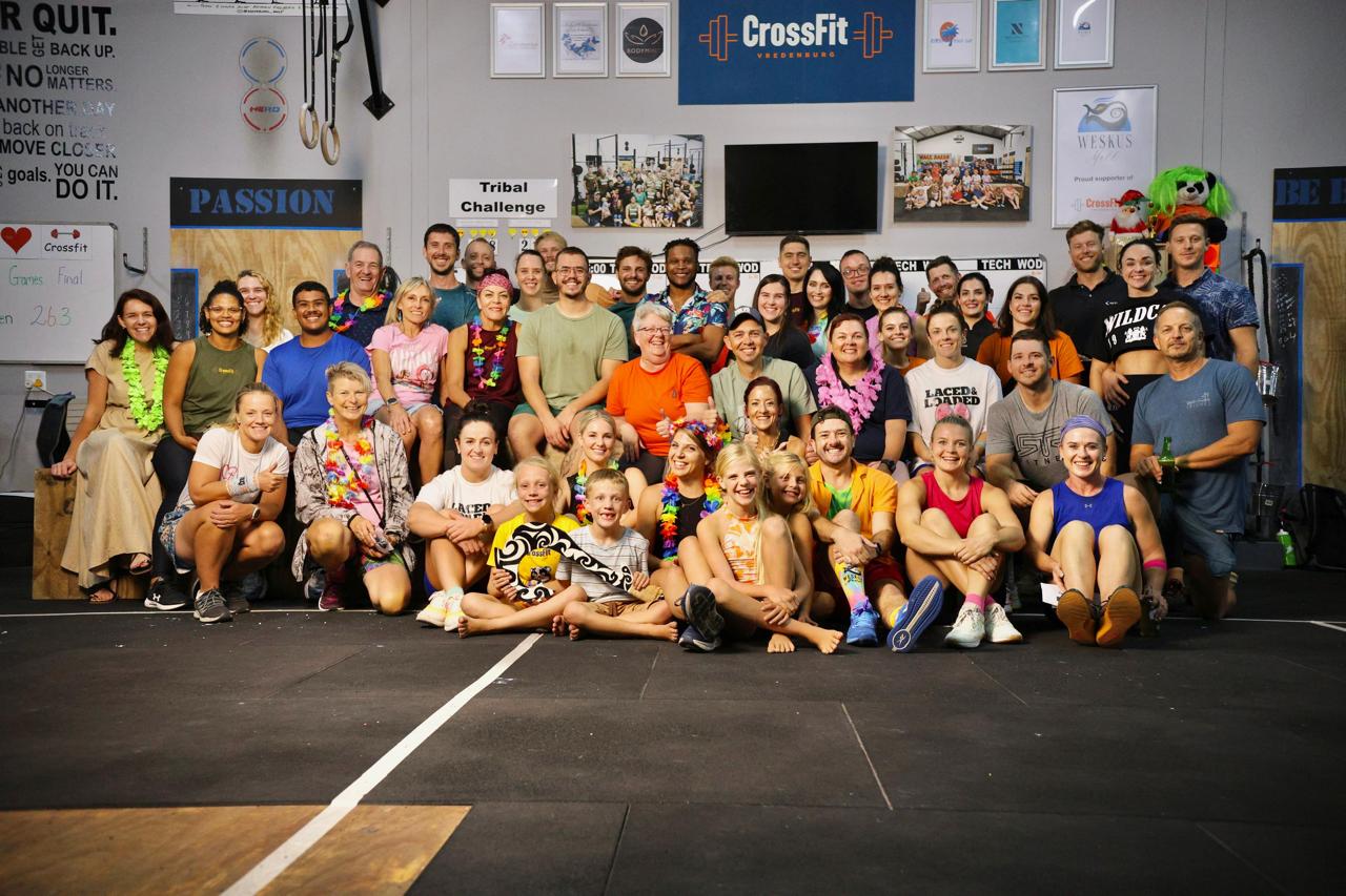 Athletes training in the box